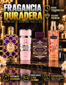 Kit 3 Perfumes Orientica Velvet Gold · Yara · Lattafa Amethyst + Perfumero y Splash Victoria's Secret