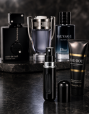 Kit 3 Perfumes Invictus · Sauvage · Club de Nuit Intense + Perfumero y Crema Perfumada