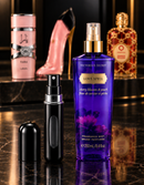 Kit 3 Perfumes Orientica Amber Rouge · Good Girl Blush · Yara + Perfumero y Splash Victoria's Secret