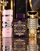 Kit 3 Perfumes Yara · Lattafa Amethyst · Fame + Perfumero y Splash Victoria's Secret