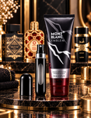 Kit 3 Perfumes Asad · Orientica Royal Amber · Lattafa Oud for Glory + Perfumero y Crema Perfumada