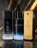 Kit 3 Perfumes Sauvage · 212 VIP Black · One Million