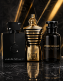 Kit 3 Perfumes Club de Nuit Intense · Jean Paul Elixir · Ombre Nomade + Perfumero Recargable
