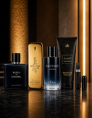 Kit 3 Perfumes Sauvage · Bleu de Chanel · One Million + Perfumero y Crema Perfumada