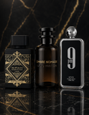 Kit 3 Perfumes Oud for Glory · Ombre Nomade · 9PM + Perfumero y Crema Perfumada