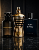 Kit 3 Perfumes Ombre Nomade · Jean Paul Elixir · Bleu de Chanel + Perfumero y Crema Perfumada